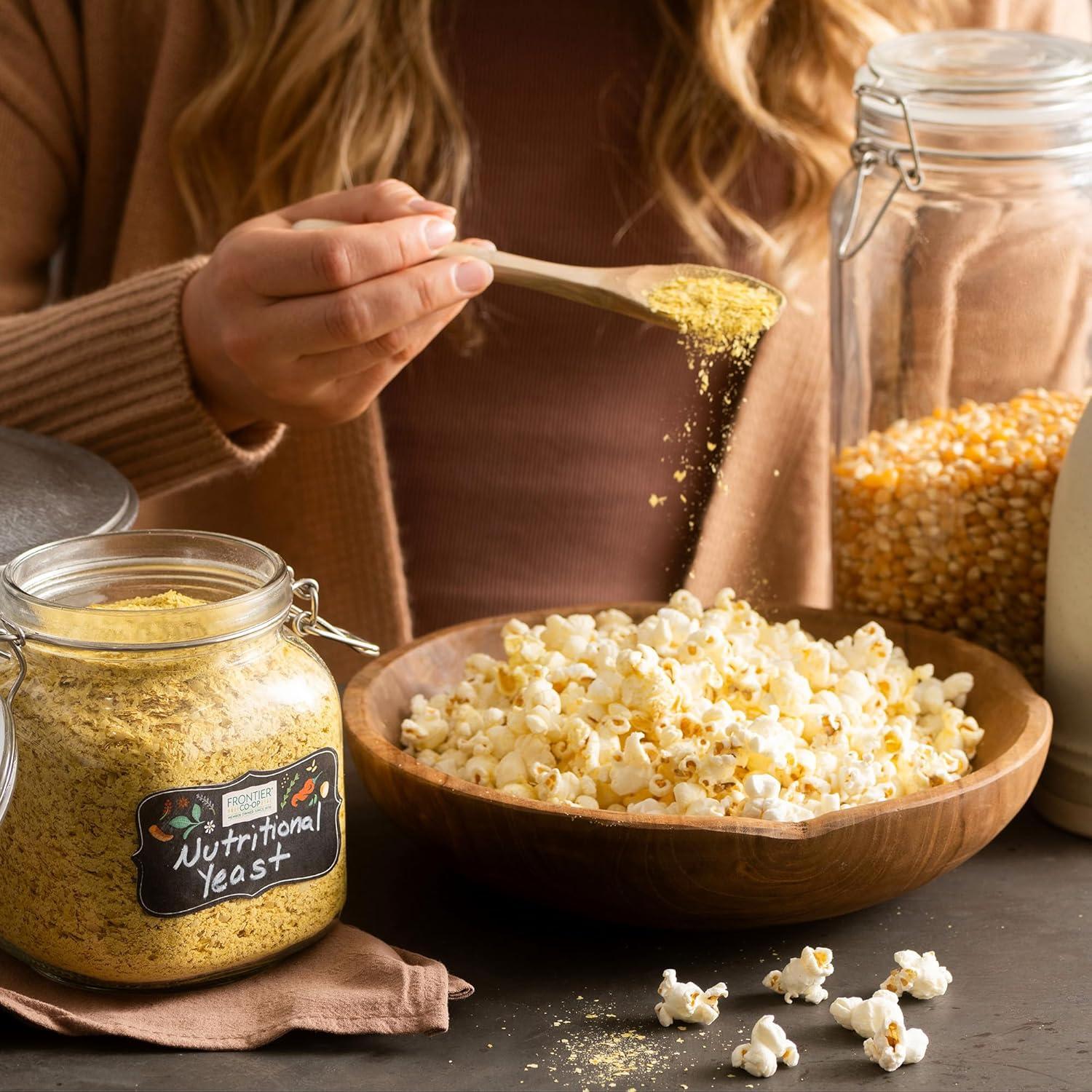 image:imageFrontier Coop Nutritional Yeast Mini Flakes Kosher Bulk Bag NonIrradiated Yeast Rich in Essential B Vitamins 16 Ounce Pack of 1Nutritional Yeast