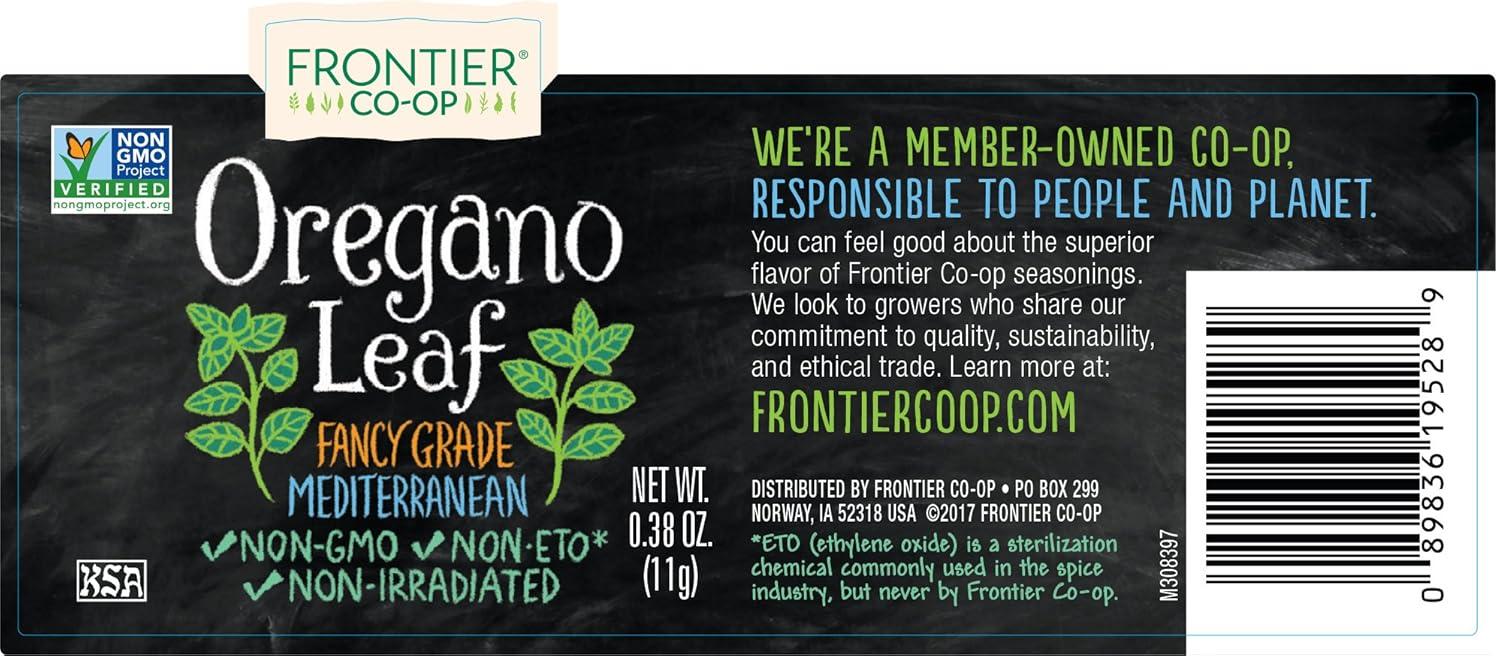 image:imageFrontier Coop Oregano Leaf 038 Ounce Jar Great On Pizza Italian amp Mexican Fare Kosher038 oz Pack of 1