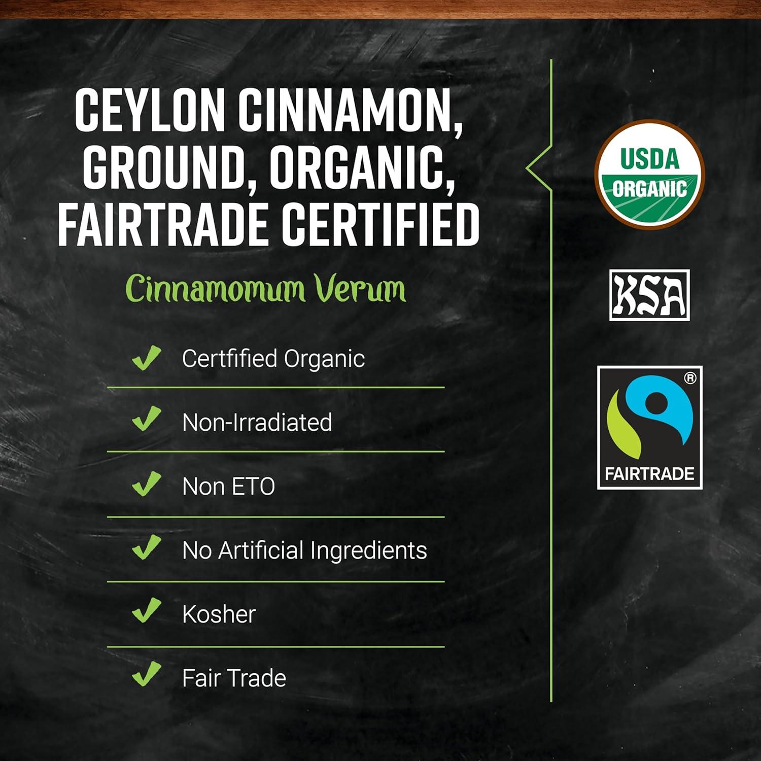 image:imageFrontier Coop Organic Ceylon Cinnamon Ground Fairtrade Certified 16 Oz Bulk Bag True Cinnamon for Scones Donuts and Baked Goods