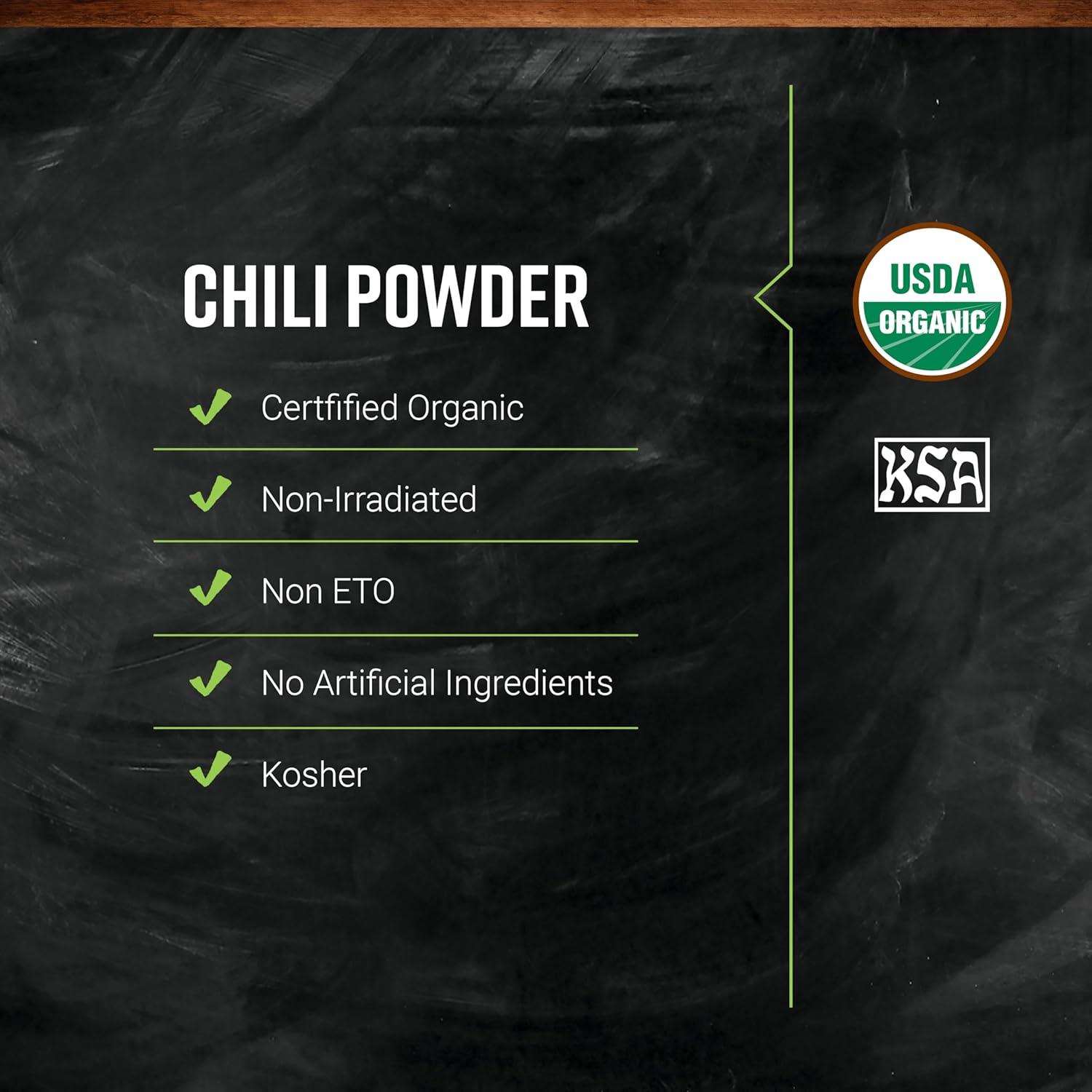 image:imageFrontier Coop Organic Chili Powder Seasoning 1 Pound Mild to Moderatly Spicy Sweet Tangy Zesty Kosher Salt Free
