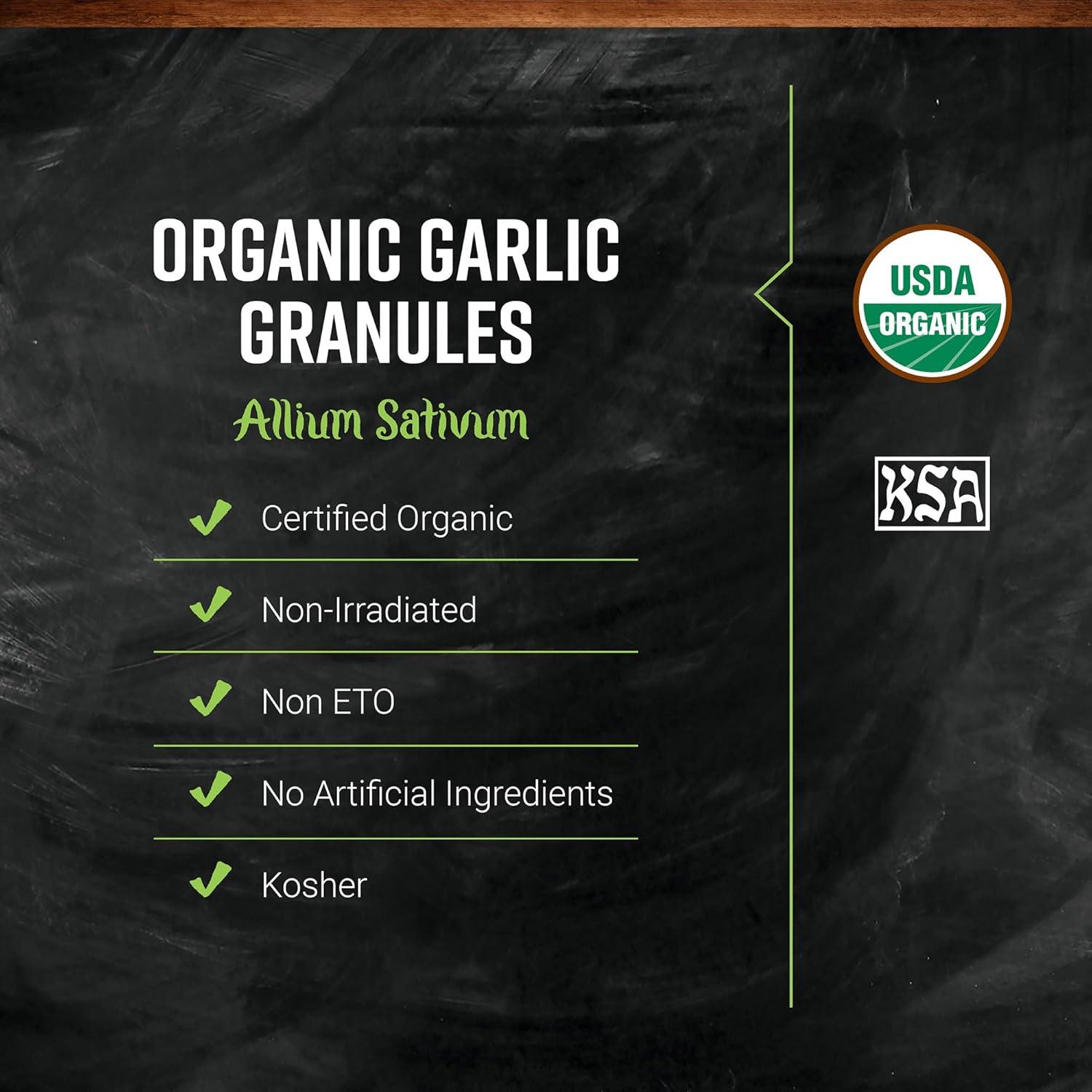 image:imageFrontier Coop Organic Garlic Granules Kosher Bulk Spice Seasoning Jar Refill Restaurant Supply 16 Ounce Pack of 1