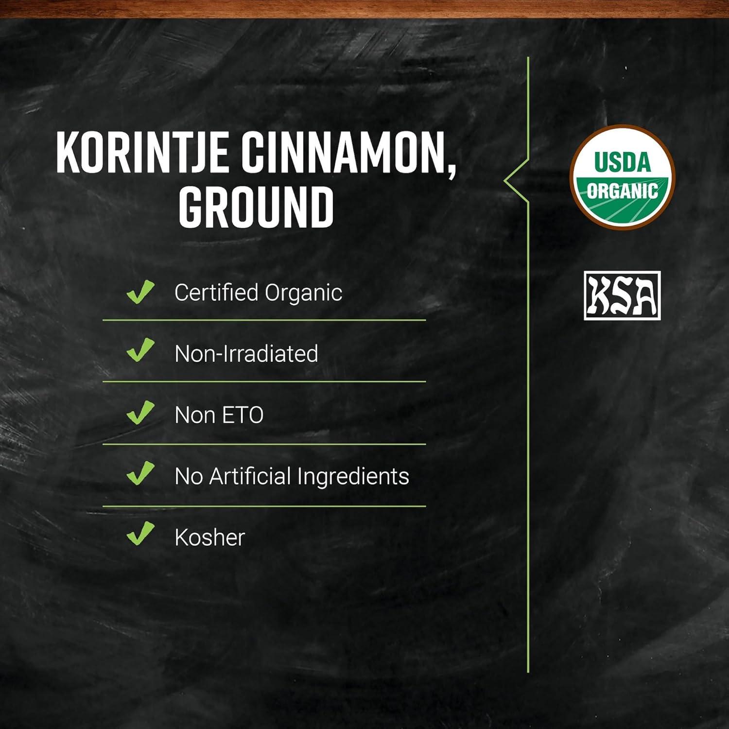 image:imageFrontier Coop Organic Ground Korintje Cinnamon Gourmet Indonesian Cinnamon Kosher 16 Ounce Pack of 1