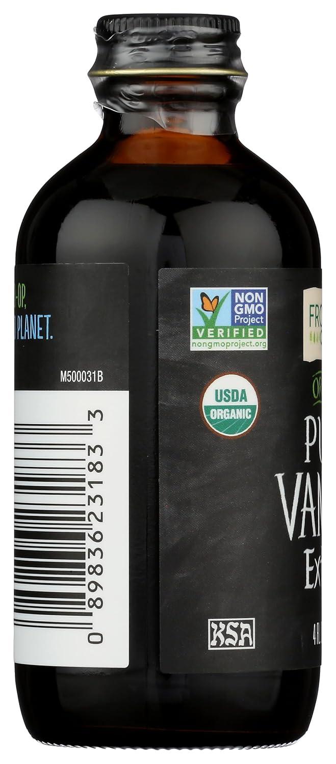 image:imageFrontier Coop Organic Pure Vanilla Extract 4 fl oz For Coffee Syrups and Baking