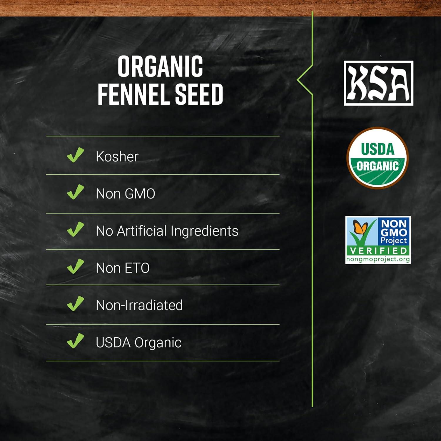 image:imageFrontier Coop Organic Whole Fennel Seed 127 oz Sweet Turkish Fennel for Seasoning Soups Fish Salads Veggies Candied Desserts