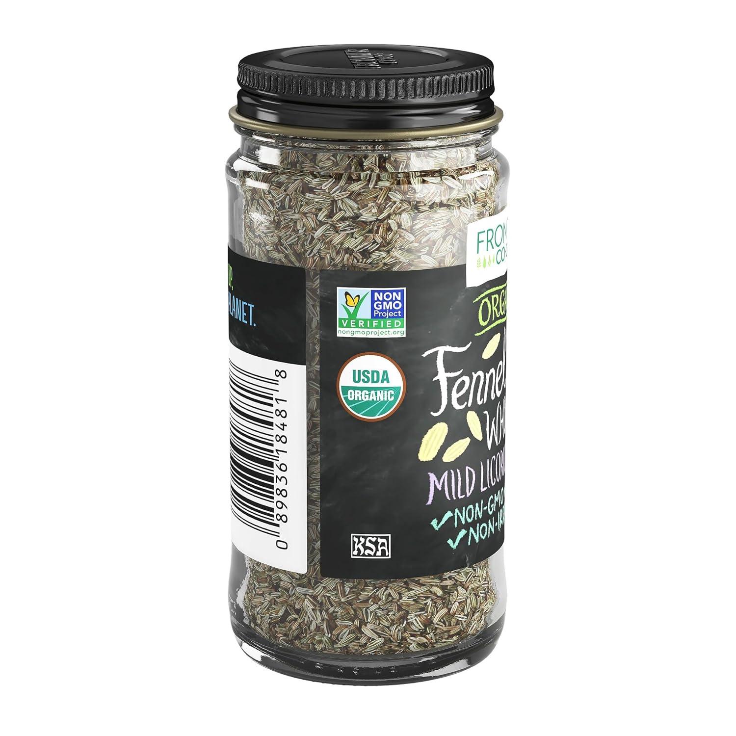 image:imageFrontier Coop Organic Whole Fennel Seed 127 oz Sweet Turkish Fennel for Seasoning Soups Fish Salads Veggies Candied Desserts