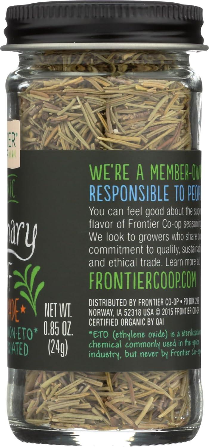 image:imageFrontier Coop Organic Whole Rosemary Leaf 085 Ounce Bottle Pungent Herbaceous Fresh Earthy Taste amp Aroma Kosher