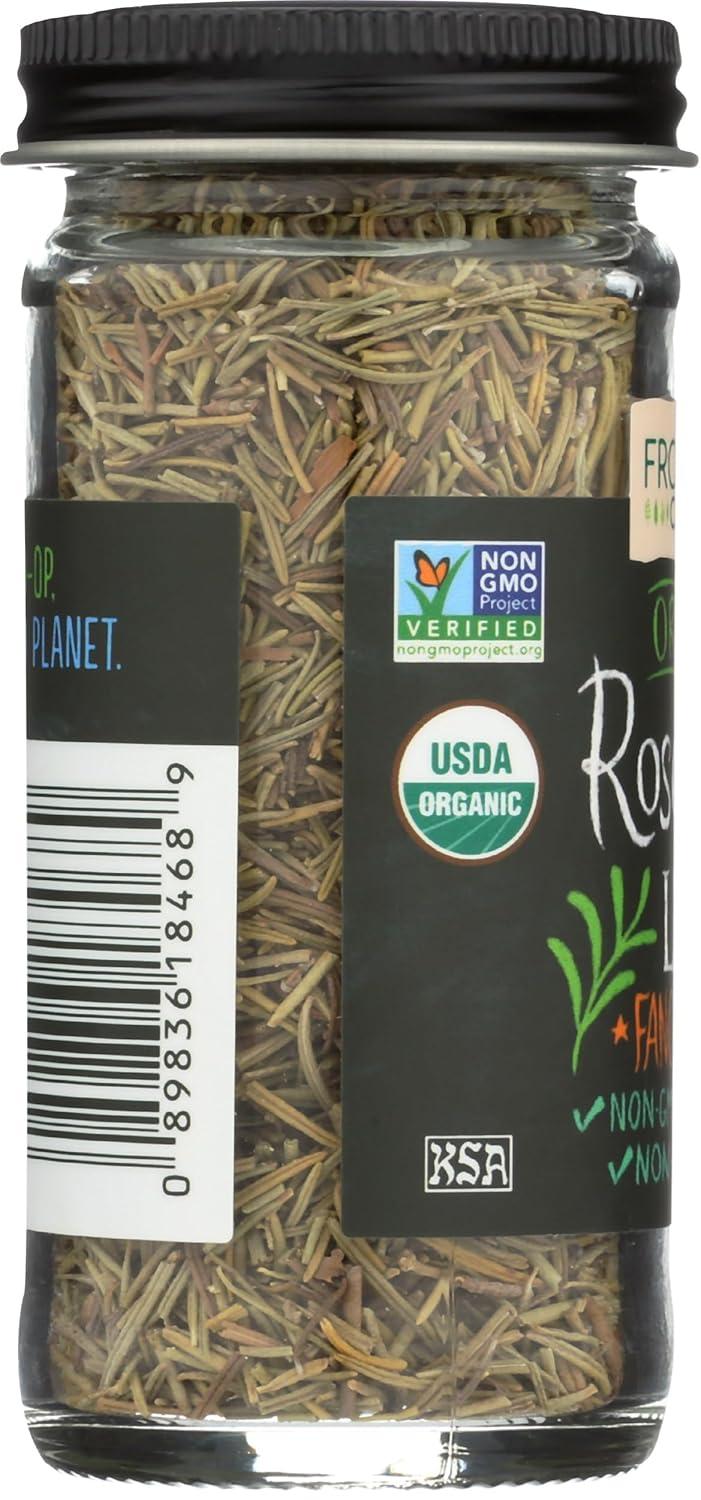 image:imageFrontier Coop Organic Whole Rosemary Leaf 085 Ounce Bottle Pungent Herbaceous Fresh Earthy Taste amp Aroma Kosher