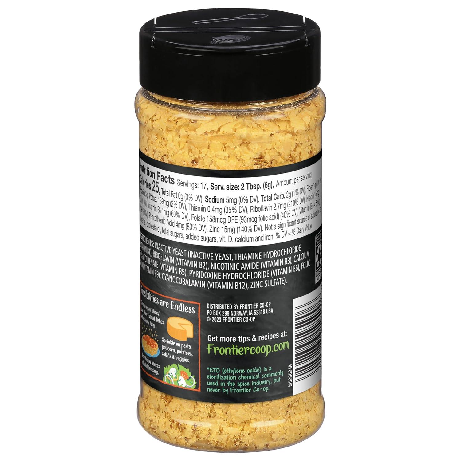 image:imageFrontier Coop Premium Nutritional Yeast Flakes 36 oz Vegan GlutenFree Kosher NonIrradiated Seasoning DairyFree Cheese Flavor Rich in B Vitamins