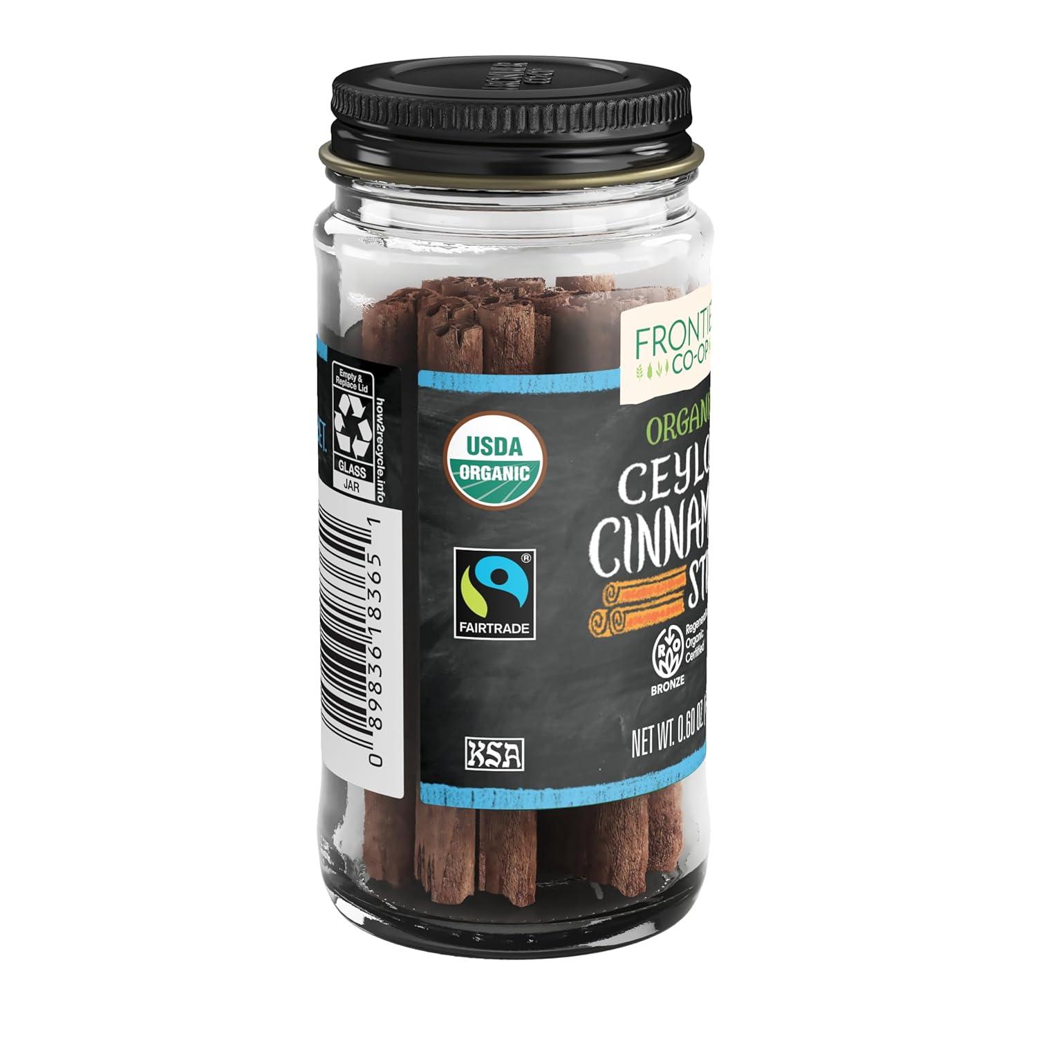 image:imageFrontier Coop Regenerative Organic Certified Ceylon Cinnamon Sticks 06 oz Fairtrade Organic True Cinnamon