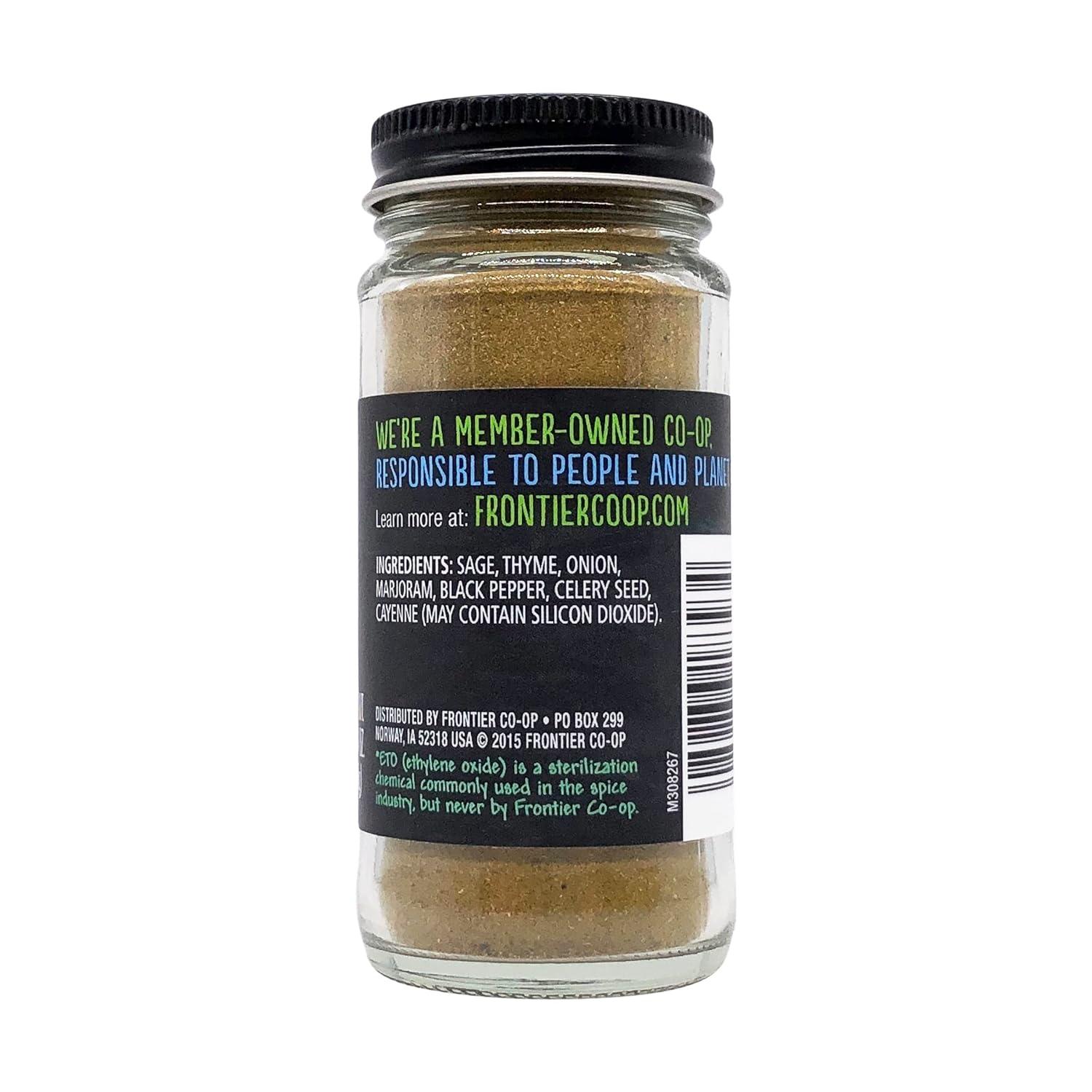 image:imageFrontier Coop Saltfree Poultry Seasoning 134 Ounce Bottle Blend of Sage Thyme amp Onion Perfect for Poultry amp Stuffing