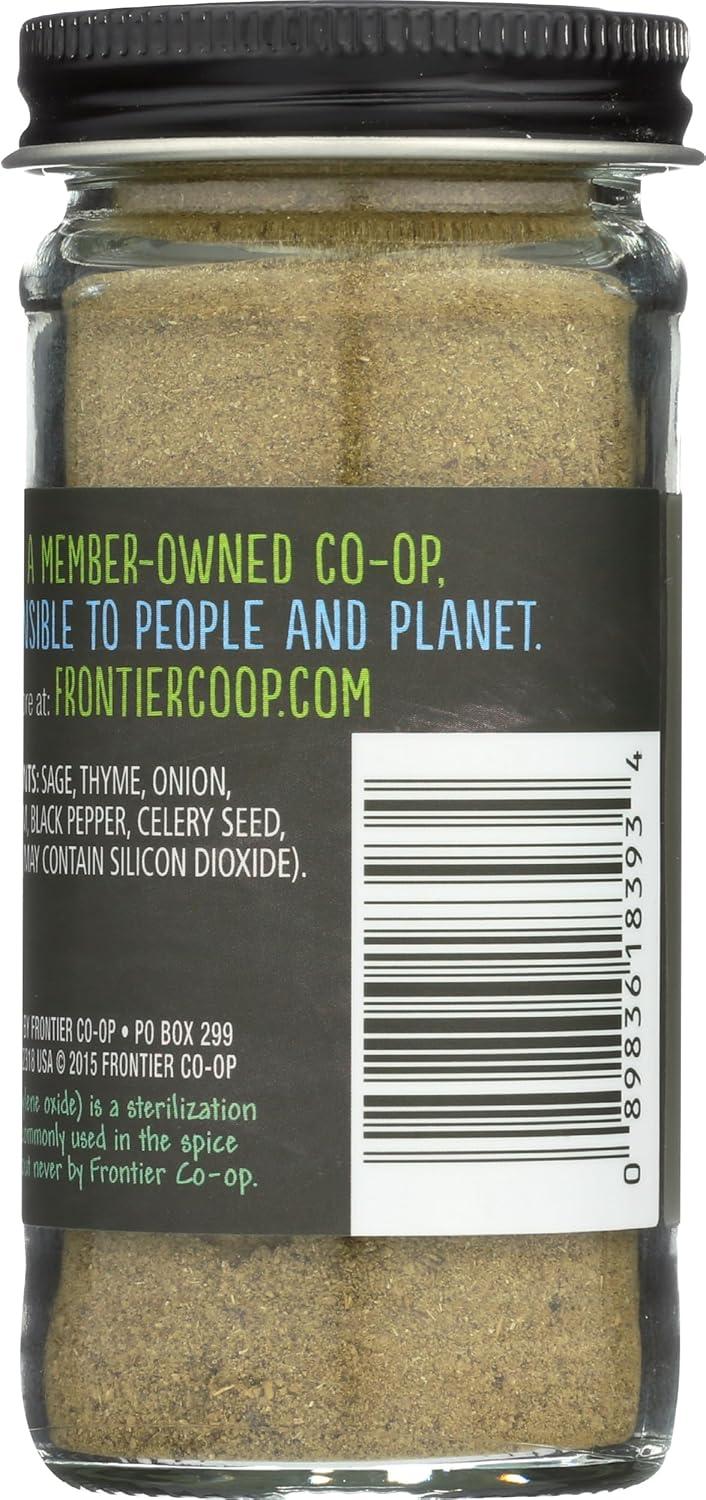 image:imageFrontier Coop Saltfree Poultry Seasoning 134 Ounce Bottle Blend of Sage Thyme amp Onion Perfect for Poultry amp Stuffing