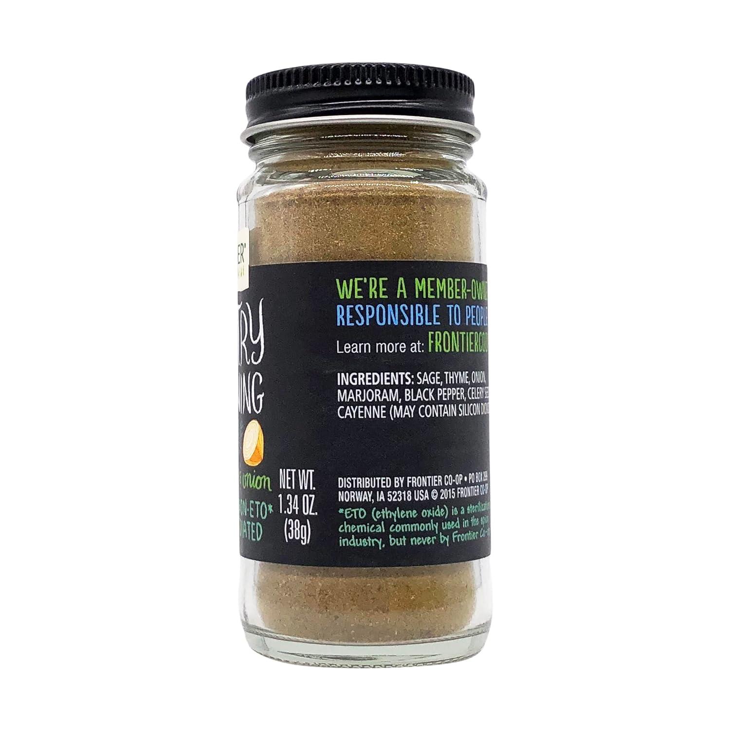image:imageFrontier Coop Saltfree Poultry Seasoning 134 Ounce Bottle Blend of Sage Thyme amp Onion Perfect for Poultry amp Stuffing