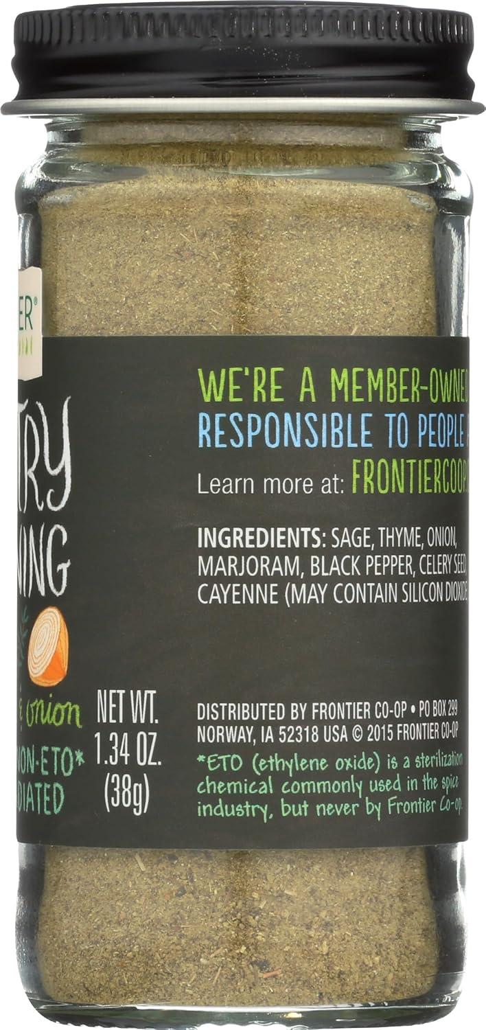 image:imageFrontier Coop Saltfree Poultry Seasoning 134 Ounce Bottle Blend of Sage Thyme amp Onion Perfect for Poultry amp Stuffing