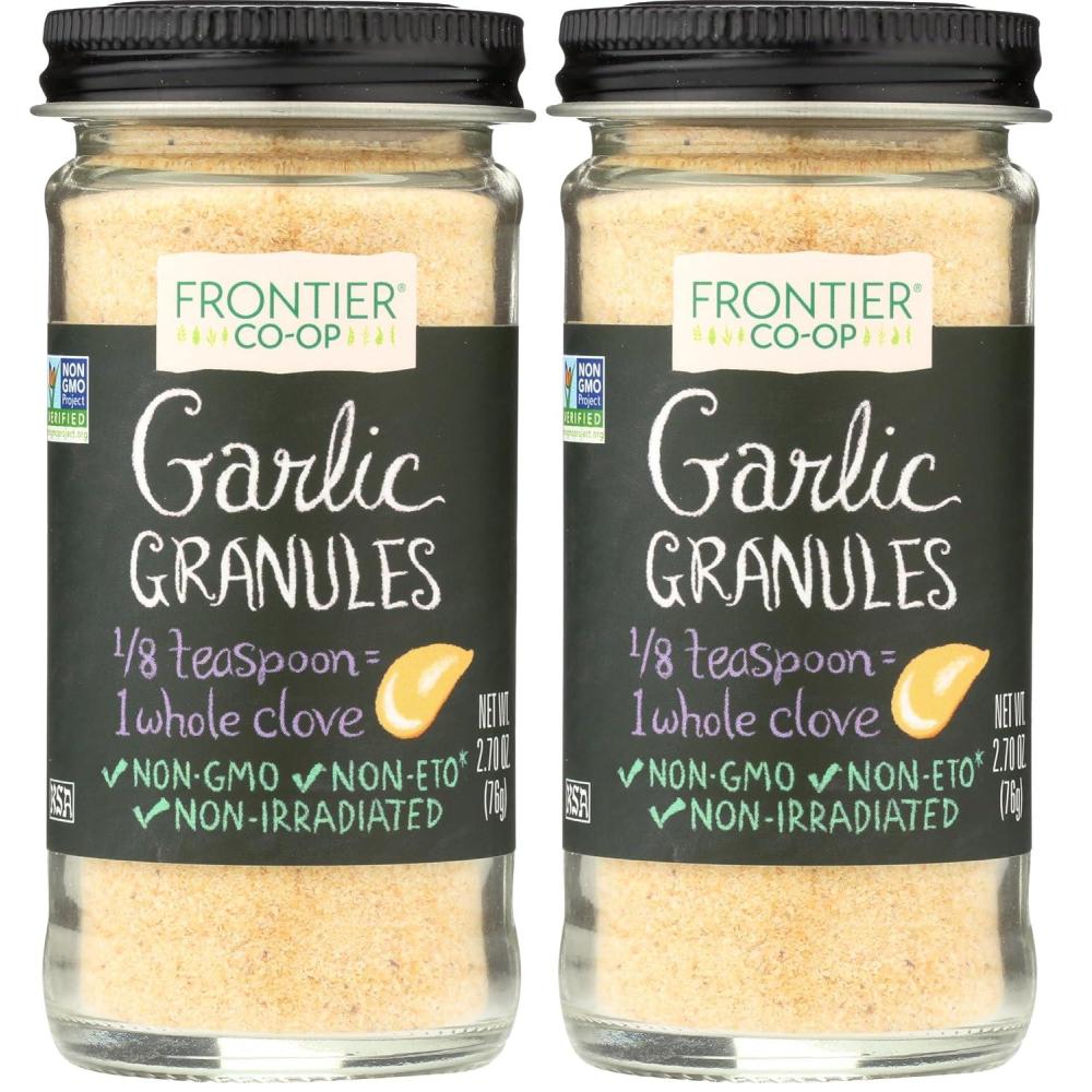image:imageFrontier Coop Garlic Granules 270 oz Aromatic and Flavorful Kosher Garlic Great for Savory Dishes27 oz Pack of 2
