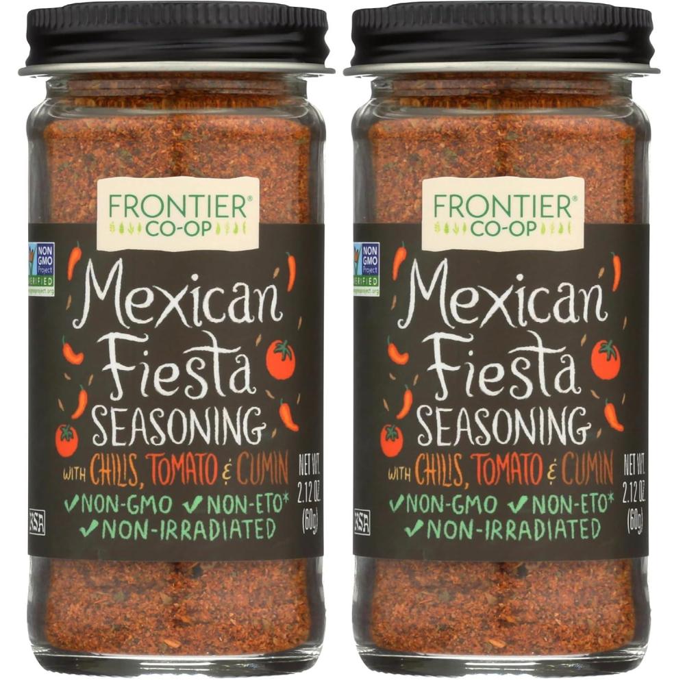 image:imageFrontier Coop Mexican Fiesta Seasoning 212Ounce Jar Chilis Tomato amp Cumin Hint Of Lemon amp Cilantro Salt Free Kosher Non ETO212 Ounce Pack of 2