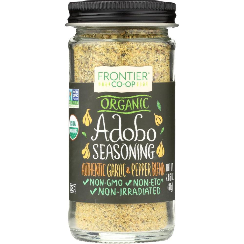 image:imageFrontier Coop Organic Adobo Seasoning Sea Salt with Organic Garlic Onion Black Pepper Oregano Bay Leaf Turmeric 286 Ounce Pack of 1Adobo Seasoning Organic