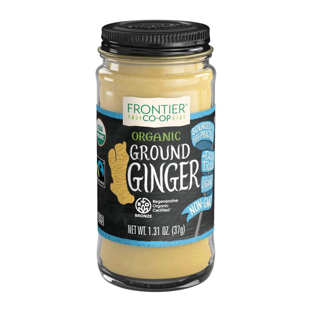 image:imageFrontier Coop Organic Ginger Root Powder 131 Ounce Bottle Spicy Sweet Powder For Food amp Tea Finely Ground Kosher