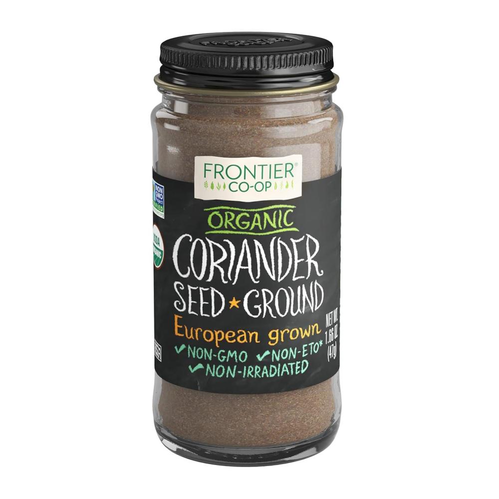 image:imageFrontier Coop Organic Ground Coriander Seed 166 Ounce Bottle Rich Bright Aroma Slight Citrus Undertones