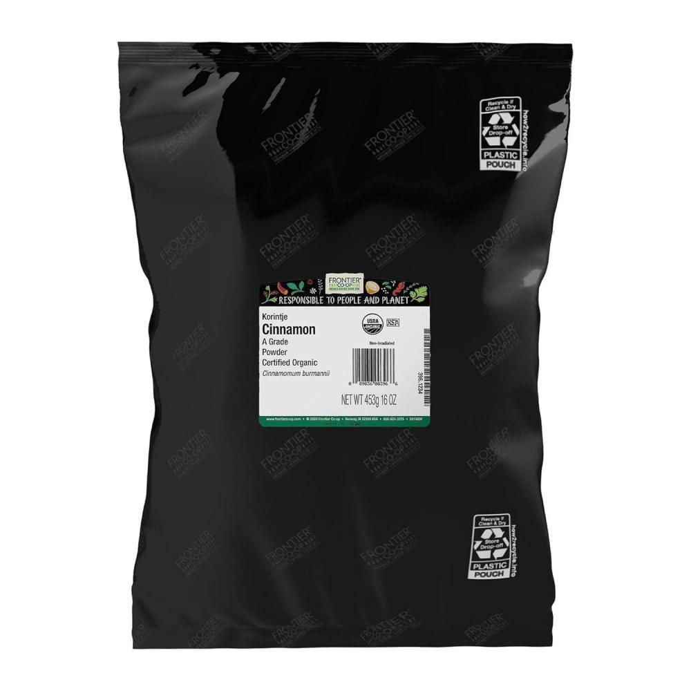image:imageFrontier Coop Organic Ground Korintje Cinnamon Gourmet Indonesian Cinnamon Kosher 16 Ounce Pack of 1