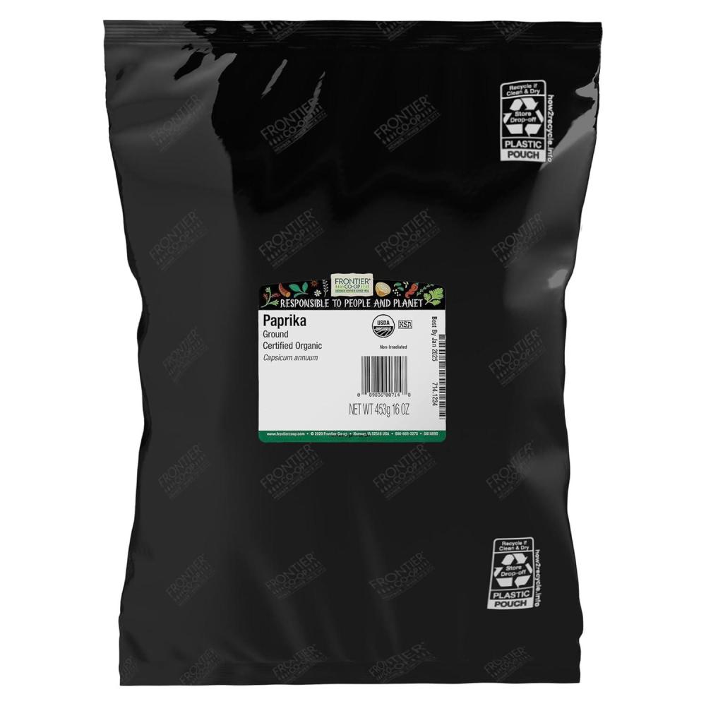 image:imageFrontier Coop Organic Ground Paprika 1lb Bulk Bag Paprika Powder Seasoning Restaurant Supply