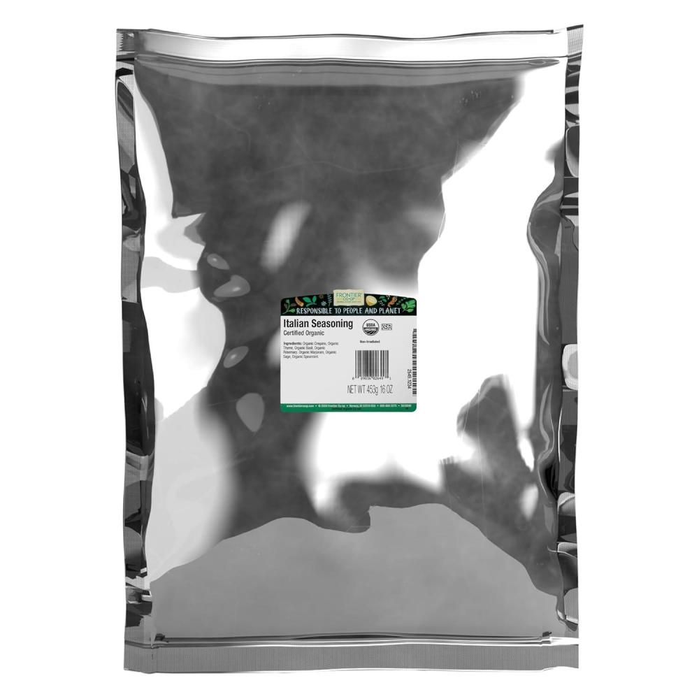 image:imageFrontier Coop Organic Italian Seasoning 1lb Bulk Dried Oregano Thyme Rosemary Basil Sage and Marjoram Wholesale Spices and Seasonings