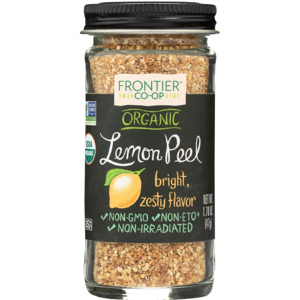 image:imageFrontier Coop Organic Lemon Peel 170Ounce Jar Bright Zesty Lemon Peel for Tea Baking Marinades amp Rubs17 Ounce Pack of 1