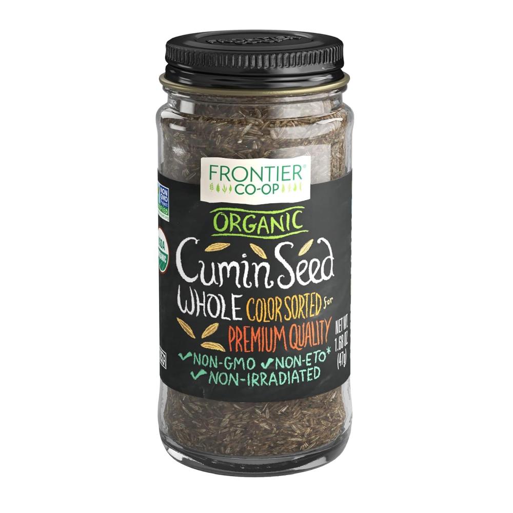 image:imageFrontier Coop Organic Whole Cumin Seed 168 Ounce Bottle Rich Warm Complex Earthy Spice Flavor KosherWhole Cumin Seed Organic