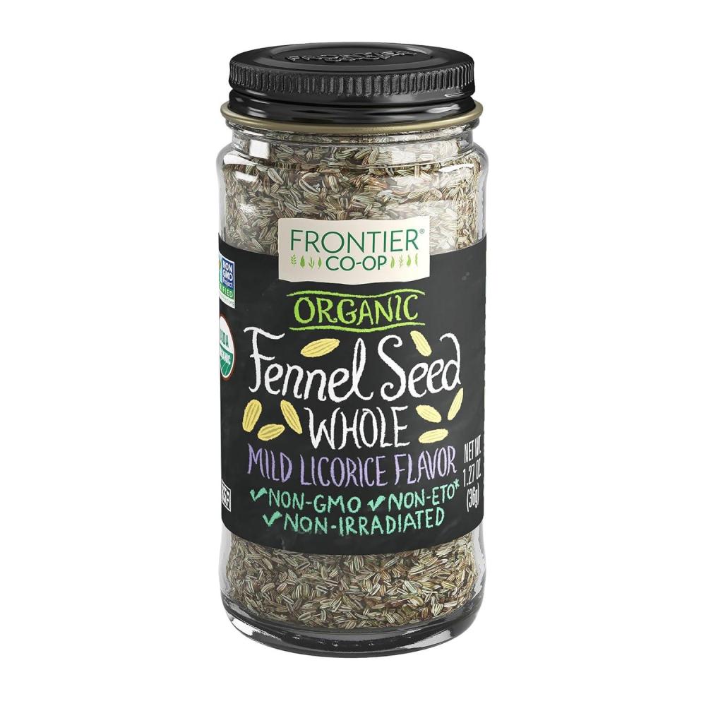 image:imageFrontier Coop Organic Whole Fennel Seed 127 oz Sweet Turkish Fennel for Seasoning Soups Fish Salads Veggies Candied Desserts