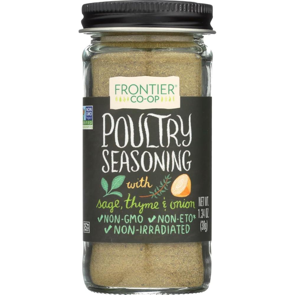 image:imageFrontier Coop Saltfree Poultry Seasoning 134 Ounce Bottle Blend of Sage Thyme amp Onion Perfect for Poultry amp Stuffing