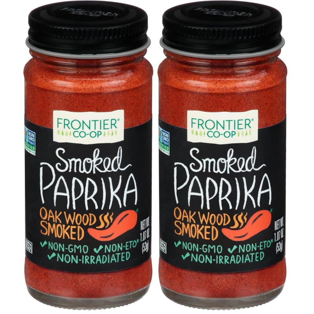 image:imageFrontier Coop Smoked Ground Paprika All Natural Paprika Powder Kosher 187 Ounce Pack of 1187 Ounce Pack of 2