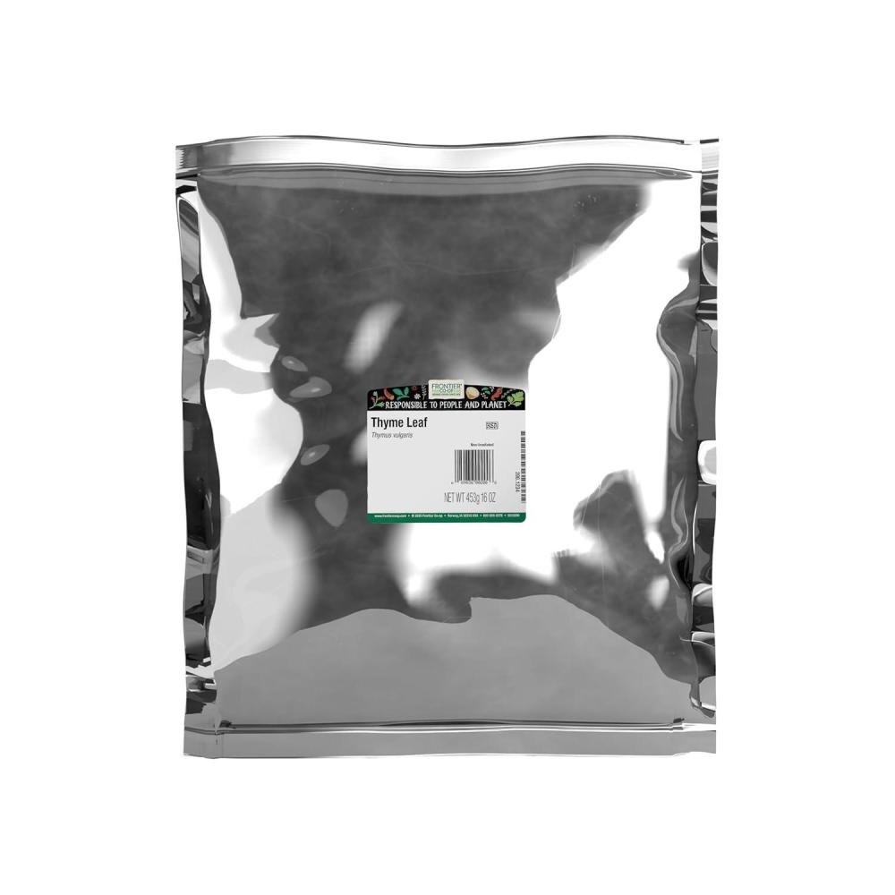 image:imageFrontier Coop Thyme Leaf FancyGrade Whole 16 Oz Bulk Bag Warm and Pungent Herb for Restaurant Supply