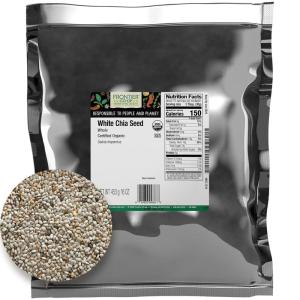 image:imageFrontier Coop Organic Chia Seeds Whole 16 Oz Bulk Bag  For Chia Pudding Smoothies Baking and Salads