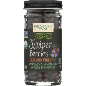 image:imageFrontier Coop Organic Whole Juniper Berries 128 Ounce Bottle Rich and Piney for Soups Marinades Pickling and Sauerkraut