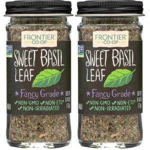 image:imageFrontier Sweet Basil Leaf 048 Ounce Bottle Cut amp Sifted Warm Mild Flavor is Great with Vegetables Dressings Soup amp More048 Ounce Pack of 2